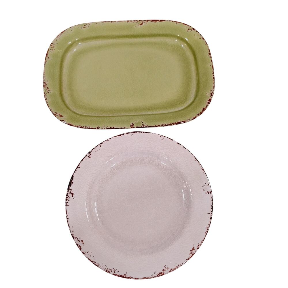Williams Sonoma Rustic Farmhouse Melamine Serving Platters Set